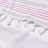Coastal Resort Stripe Fouta 2 Piece Beach Towel with Tassels