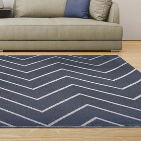Contemporary Chevron Zig-Zag Indoor Outdoor Area Rug
