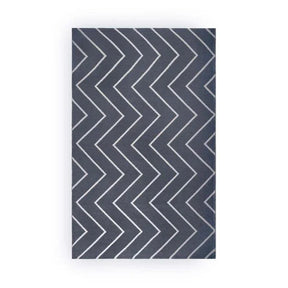 Contemporary Chevron Zig-Zag Indoor Outdoor Area Rug