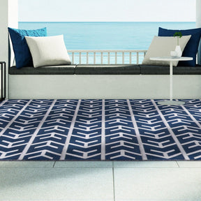 Contemporary Geometric Arrow Pattern Indoor/ Outdoor Area Rug