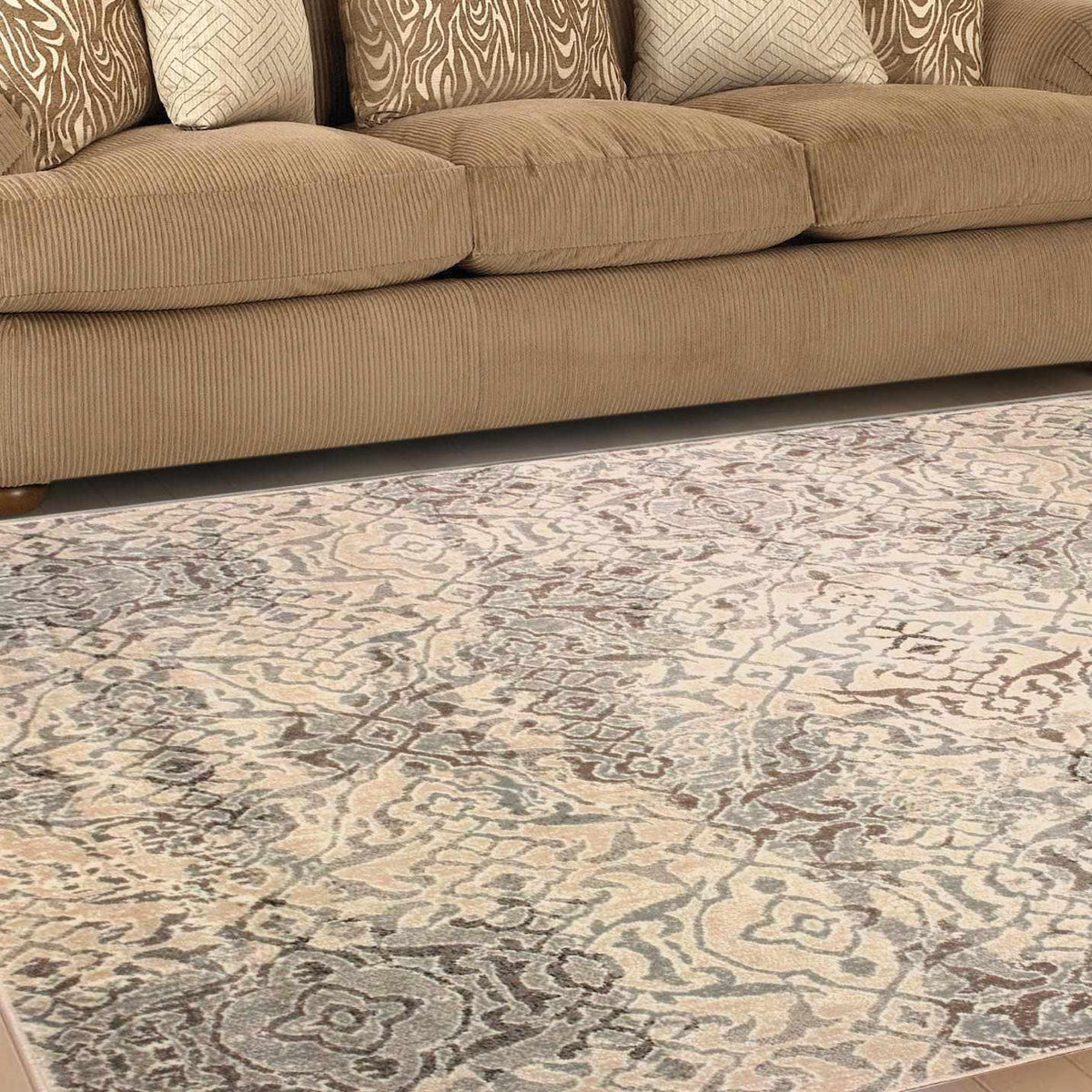 Corbin Damask Indoor Large Area Rugs Or Runner Rug