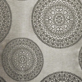 Cordon Jacquard Grommet Floral Medallion Curtain Panel Set