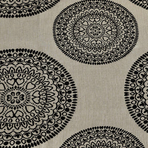 Cordon Jacquard Grommet Floral Medallion Curtain Panel Set