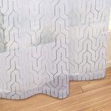 Cormac Printed Geometric Trellis Sheer Curtain Set of 2 Panels