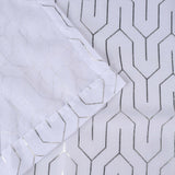 Cormac Printed Geometric Trellis Sheer Curtain Set of 2 Panels