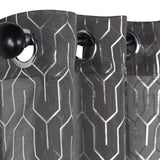 Cormac Printed Geometric Trellis Sheer Curtain Set of 2 Panels