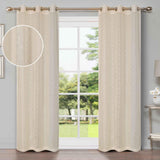 Cormac Printed Geometric Trellis Sheer Curtain Set of 2 Panels