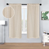 Cormac Printed Geometric Trellis Sheer Curtain Set of 2 Panels