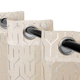Cormac Printed Geometric Trellis Sheer Curtain Set of 2 Panels