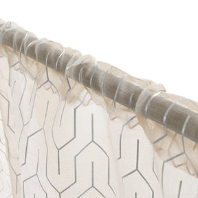 Cormac Printed Geometric Trellis Sheer Curtain Set of 2 Panels