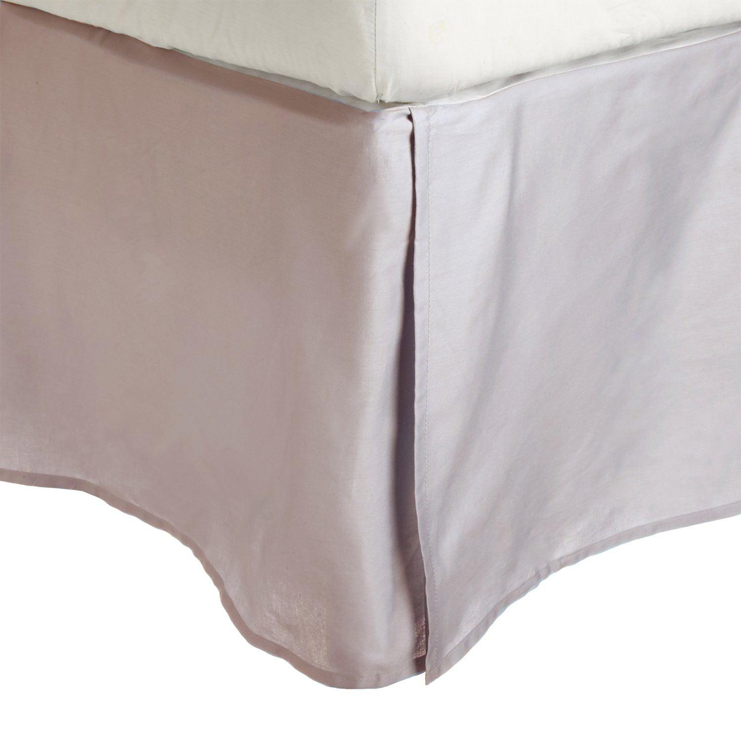 Cotton 15 Inch Drop Solid Bed Skirt