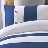 100% Cotton Nautical Stripe Duvet Cover Set Cotton