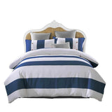 100% Cotton Nautical Stripe Duvet Cover Set Cotton