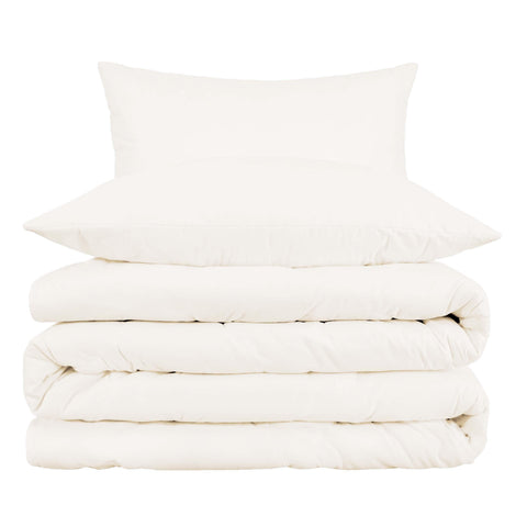 Cotton Blend 800 Thread Count Solid Duvet Cover Set
