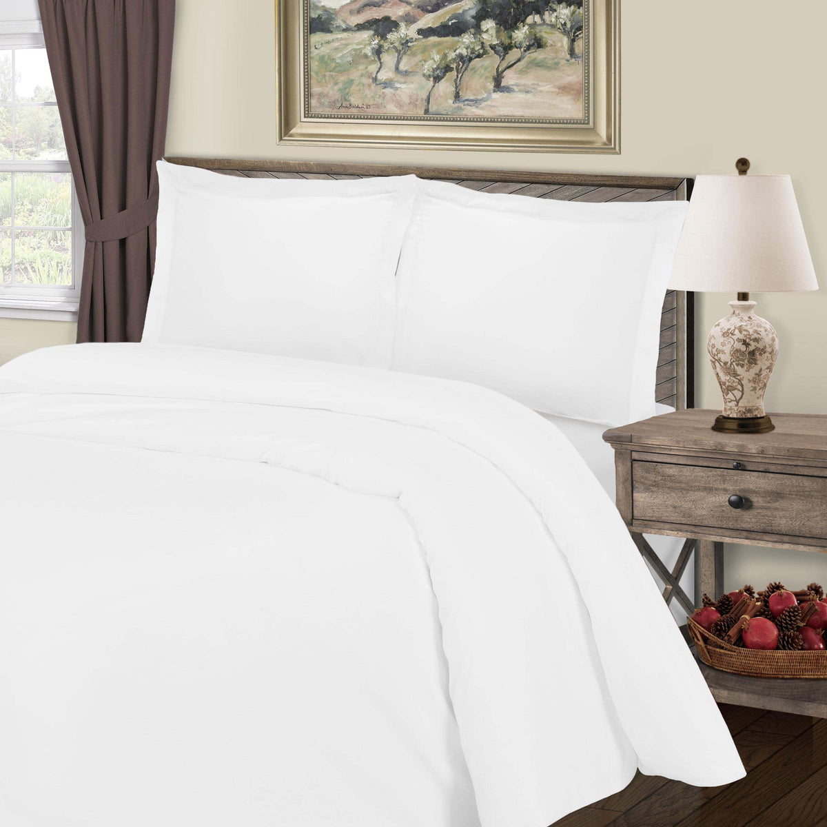 Cotton Blend 800 Thread Count Solid Duvet Cover Set