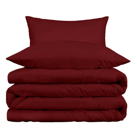 Cotton Blend 800 Thread Count Solid Duvet Cover Set