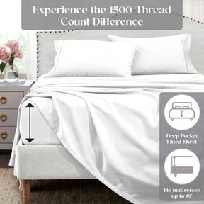 Cotton Blend Solid Deep Pocket Bed Sheet Set