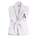 Cotton Embroidered Bathrobe Adults Unisex Bath Robe for Men and Women