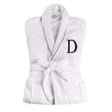 Cotton Embroidered Bathrobe Adults Unisex Bath Robe for Men and Women