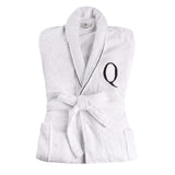 Cotton Embroidered Bathrobe Adults Unisex Bath Robe for Men and Women