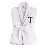 Cotton Embroidered Bathrobe Adults Unisex Bath Robe for Men and Women