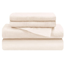 Cotton Flannel Solid Deep Pocket Bed Sheet Set
