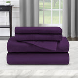 Cotton Flannel Solid Deep Pocket Bed Sheet Set