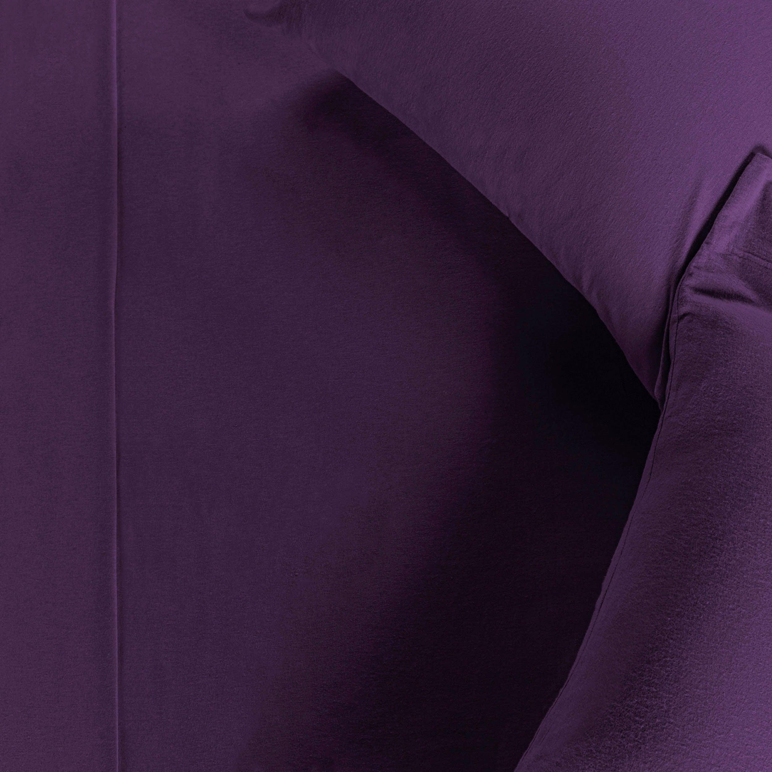 Cotton Flannel Solid Deep Pocket Bed Sheet Set