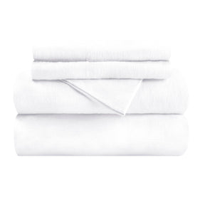 Cotton Flannel Solid Deep Pocket Bed Sheet Set