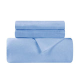 Cotton Flannel Solid Duvet Cover Set with Button Closure