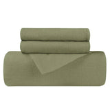 Cotton Flannel Solid Duvet Cover Set with Button Closure