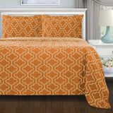 100% Cotton Flannel Trellis Pattern Duvet Cover Set