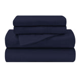 Cotton Flannel Trellis Traditional Solid Deep Pocket Bed Sheet Set