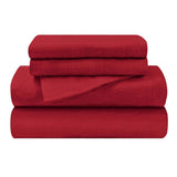 Cotton Flannel Trellis Traditional Solid Deep Pocket Bed Sheet Set