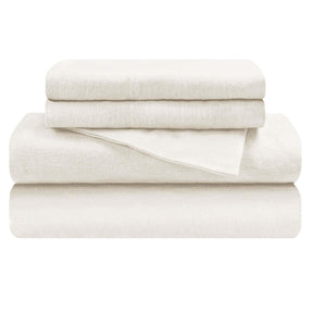 Cotton Flannel Trellis Traditional Solid Deep Pocket Bed Sheet Set