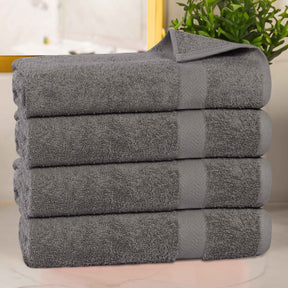 Cotton Highly Absorbent Eco-Friendly Quick Dry 4 Piece Bath Towel Set