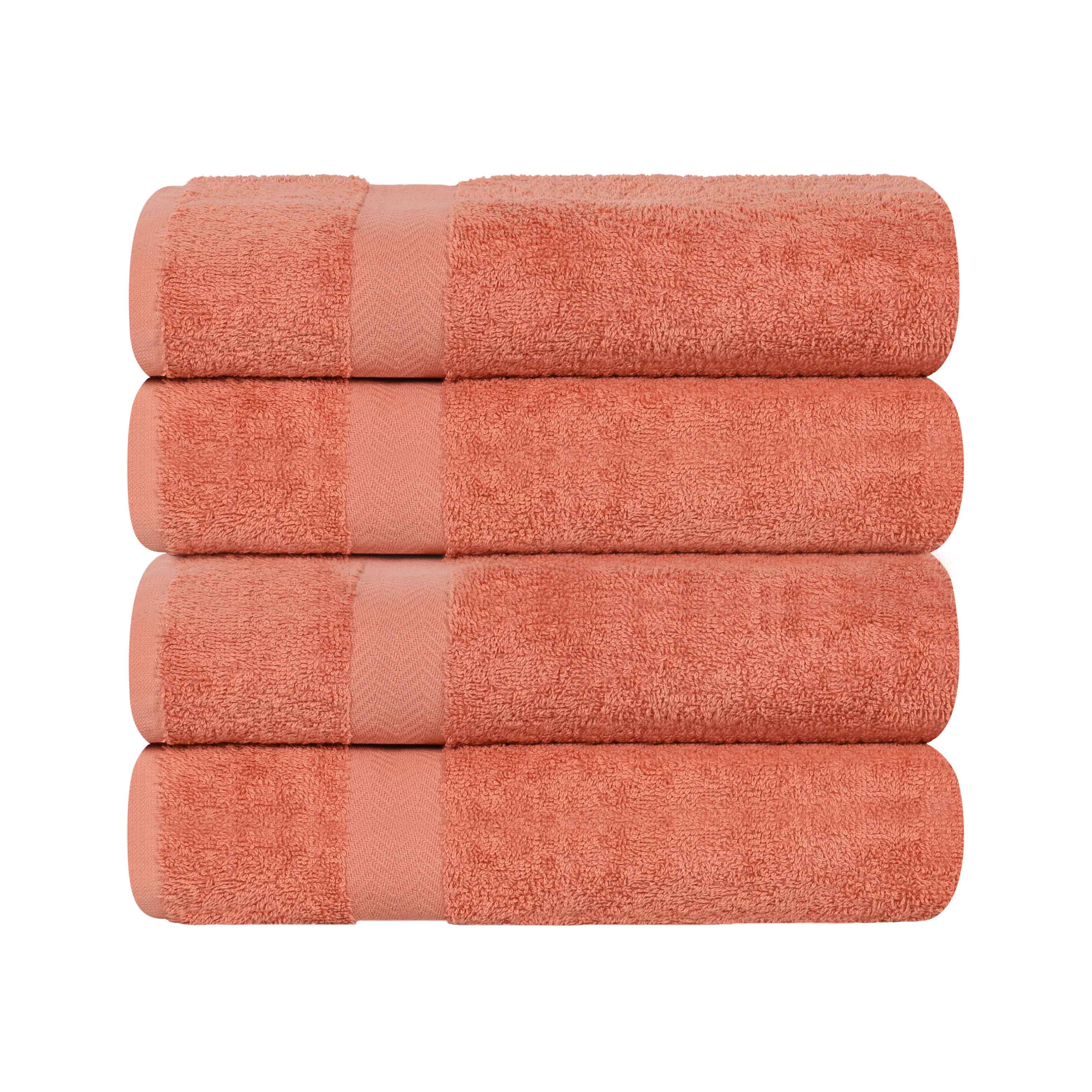 Cotton Highly Absorbent Eco-Friendly Quick Dry Bath Towel Set of 4
