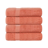 Cotton Highly Absorbent Eco-Friendly Quick Dry Bath Towel Set of 4