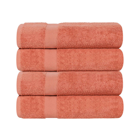 Cotton Highly Absorbent Eco-Friendly Quick Dry Bath Towel Set of 4