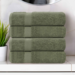 Cotton Highly Absorbent Eco-Friendly Quick Dry 4 Piece Bath Towel Set