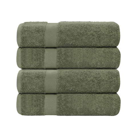 Cotton Highly Absorbent Eco-Friendly Quick Dry Bath Towel Set of 4