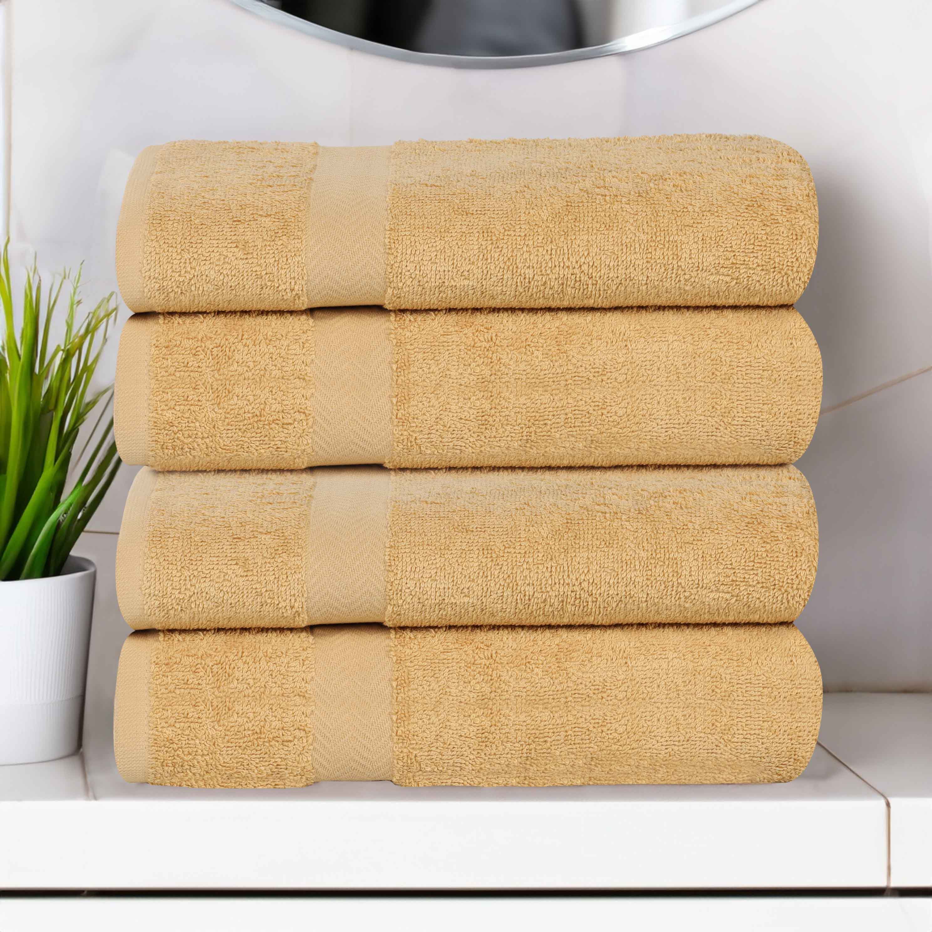 Cotton Highly Absorbent Eco-Friendly Quick Dry Bath Towel Set of 4