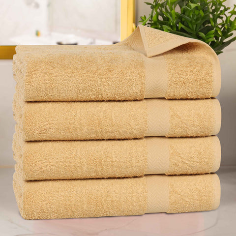 Cotton Highly Absorbent Eco-Friendly Quick Dry Bath Towel Set of 4