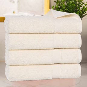 Cotton Highly Absorbent Eco-Friendly Quick Dry 4 Piece Bath Towel Set