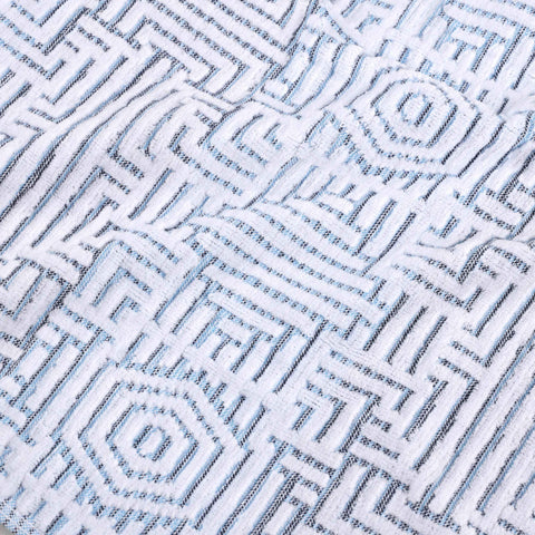 Cotton Modern Geometric Jacquard Plush Absorbent 3-Piece Towel Set