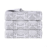 Cotton Modern Geometric Jacquard Plush Absorbent Bath Towel Set of 3