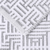 Cotton Modern Geometric Jacquard Plush Absorbent Bath Towel Set of 3