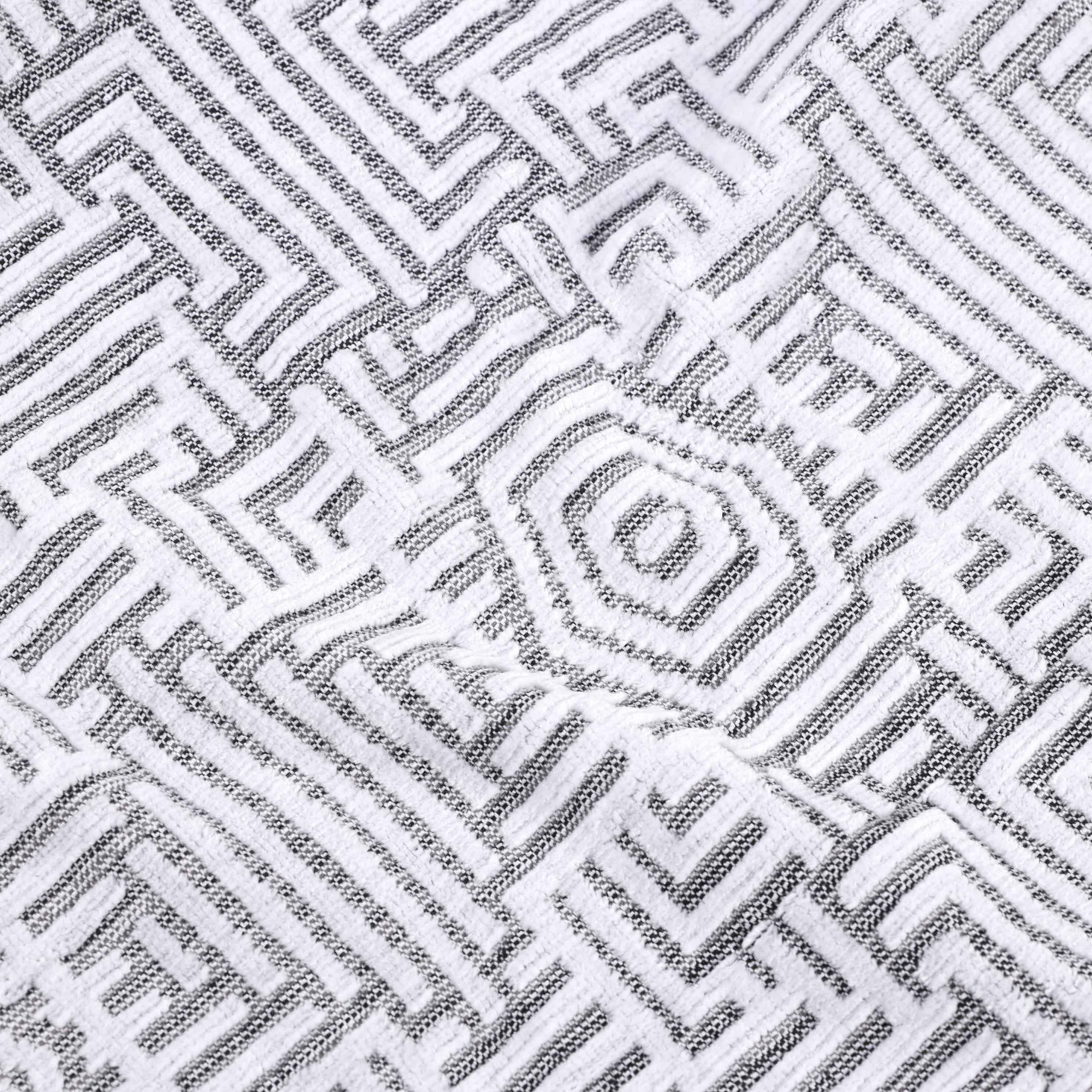 Cotton Modern Geometric Jacquard Plush Absorbent Hand Towel Set of 6