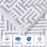 Cotton Plush Hand Towels 6-Piece Jasper Geometric Jacquard