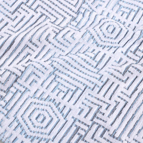 Cotton Modern Geometric Jacquard Plush Bath Sheet Set of 2
